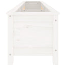 vidaXL fehér tömör fenyőfa kerti magaságyás 199,5x40x39 cm