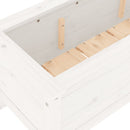 vidaXL fehér tömör fenyőfa kerti magaságyás 199,5x40x39 cm