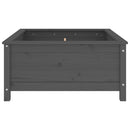 vidaXL szürke tömör fenyő kerti növénytartó 82,5x82,5x39 cm