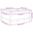 vidaXL mézbarna tömör fenyőfa növénytartó 82,5x82,5x39 cm