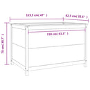 vidaXL fehér tömör fenyőfa kerti magaságyás 119,5 x 82,5 x 78 cm