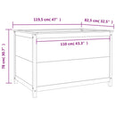 vidaXL szürke tömör fenyőfa kerti magaságyás 119,5 x 82,5 x 78 cm
