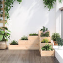 vidaXL 4 szintes tömör fenyőfa kerti virágtartó 80,5 x 79 x 36 cm