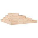 vidaXL 4-szintes kerti virágláda tömör fenyőfából, 106 x 104,5 x 36 cm