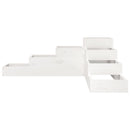 vidaXL fehér 4 szintes tömör fenyőfa kerti virágtartó 106x104,5x36 cm