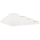 vidaXL fehér 4 szintes tömör fenyőfa kerti virágtartó 106x104,5x36 cm