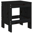 vidaXL 2 db fekete tömör fenyőfa ülőke 40 x 36 x 45 cm