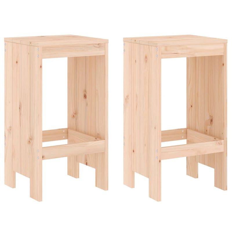 vidaXL 2 db tömör fenyőfa bárszék 40x36x75 cm