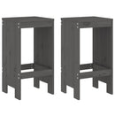 vidaXL 2 db szürke tömör fenyőfa bárszék 40x36x75 cm
