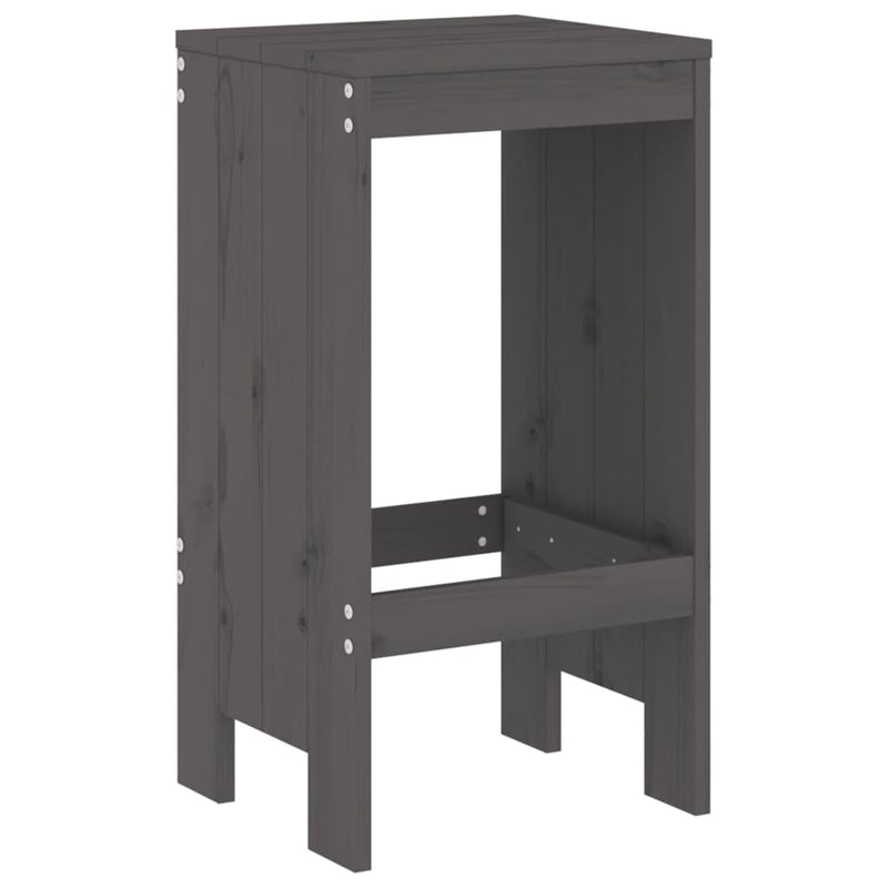 vidaXL 2 db szürke tömör fenyőfa bárszék 40x36x75 cm