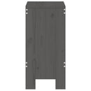 vidaXL 2 db szürke tömör fenyőfa bárszék 40x36x75 cm