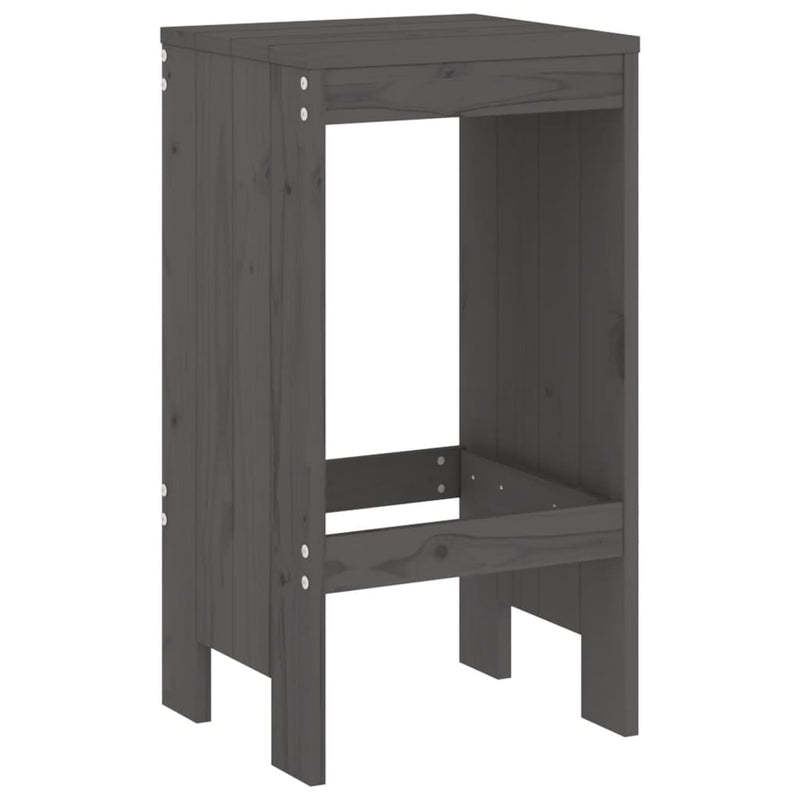 vidaXL 2 db szürke tömör fenyőfa bárszék 40x36x75 cm