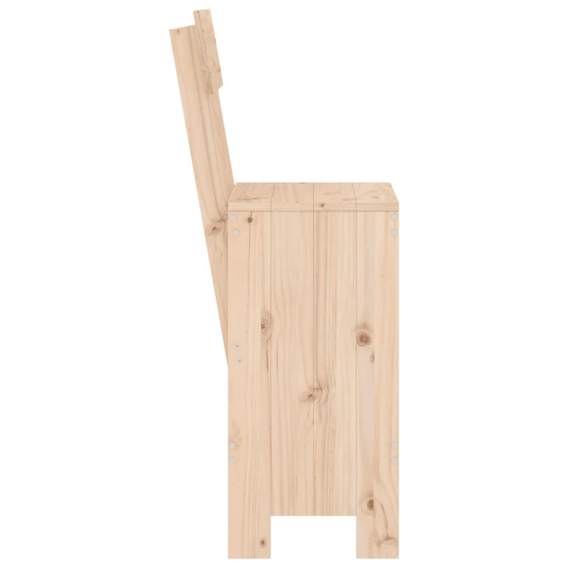 vidaXL 2 db tömör fenyőfa ülőke 40x48,5x115,5 cm