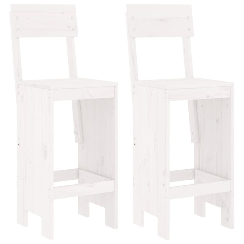 vidaXL 2 db fehér tömör fenyőfa ülőke 40x48,5x115,5 cm