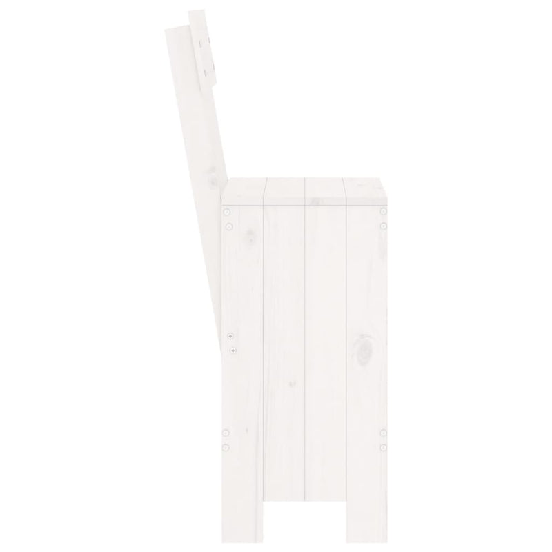 vidaXL 2 db fehér tömör fenyőfa ülőke 40x48,5x115,5 cm