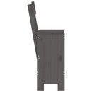 vidaXL 2 db szürke tömör fenyőfa ülőke 40x48,5x115,5 cm