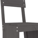 vidaXL 2 db szürke tömör fenyőfa ülőke 40x48,5x115,5 cm