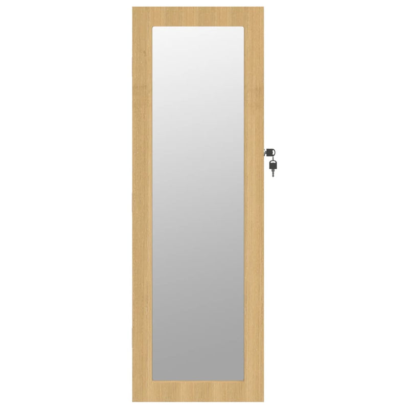 vidaXL falra szerelhető tükrös ékszerszekrény 30x8,5x90 cm