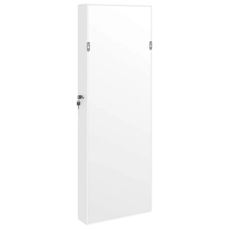 vidaXL fehér falra szerelhető tükrös ékszerszekrény 37,5x10x106 cm