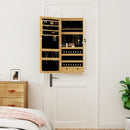 vidaXL falra szerelhető tükrös ékszerszekrény LED fényekkel