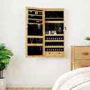 vidaXL falra szerelhető tükrös ékszerszekrény LED fényekkel