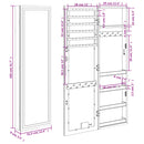 vidaXL falra szerelhető tükrös ékszerszekrény LED fényekkel