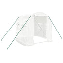 vidaXL fehér acélvázas melegház 4 m² 2x2x2 m