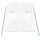 vidaXL fehér acélvázas melegház 8 m² 4 x 2 x 2 m
