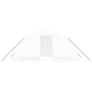 vidaXL fehér acélvázas melegház 10 m² 5 x 2 x 2,3 m
