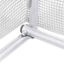 vidaXL fehér acélvázas melegház 10 m² 5 x 2 x 2,3 m
