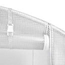 vidaXL fehér acélvázas melegház 12 m² 6 x 2 x 2,85 m