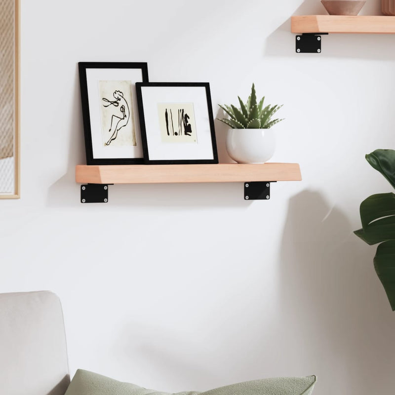 vidaXL kezeletlen tömör tölgyfa fali polc 40x10x4 cm