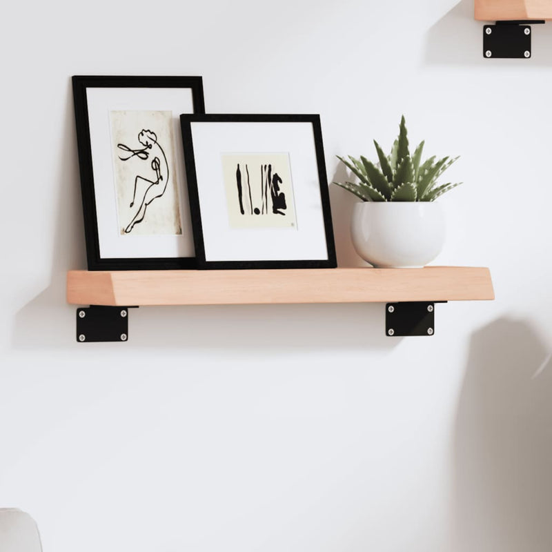 vidaXL kezeletlen tömör tölgyfa fali polc 40x10x4 cm