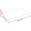 vidaXL kezeletlen tömör tölgyfa fali polc 40x30x(2-4) cm