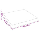 vidaXL kezeletlen tömör tölgyfa fali polc 40x40x(2-4) cm