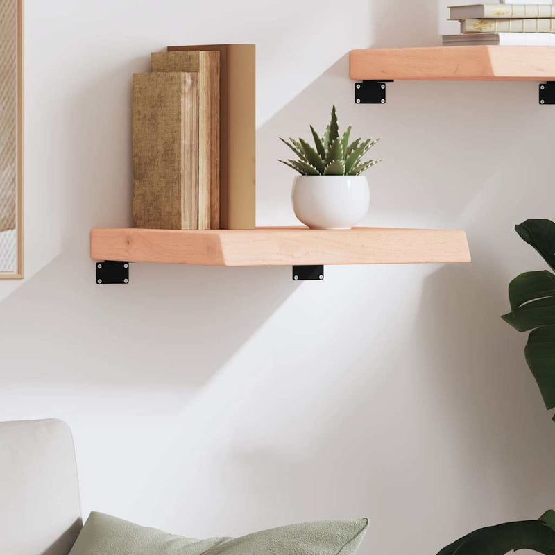 vidaXL kezeletlen tömör tölgyfa fali polc 40x40x(2-6) cm