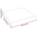 vidaXL kezeletlen tömör tölgyfa fali polc 40x40x(2-6) cm