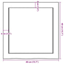 vidaXL kezeletlen tömör tölgyfa fali polc 40x40x(2-6) cm