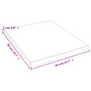 vidaXL kezeletlen tömör tölgyfa fali polc 40x50x2 cm