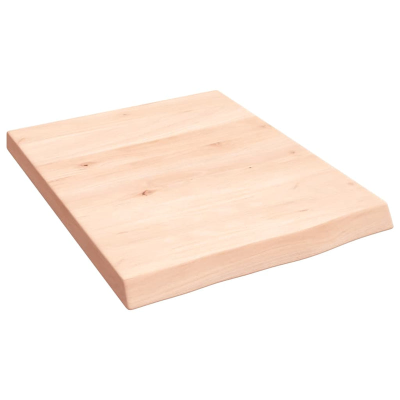 vidaXL kezeletlen tömör tölgyfa fali polc 40x50x(2-4) cm