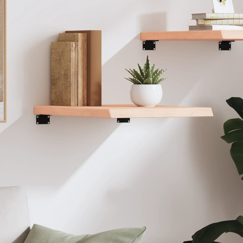 vidaXL kezeletlen tömör tölgyfa fali polc 40x50x(2-4) cm