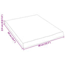 vidaXL kezeletlen tömör tölgyfa fali polc 40x50x(2-4) cm