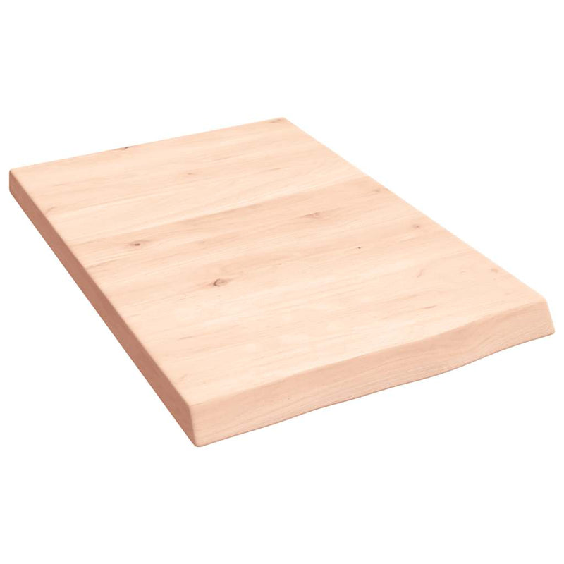 vidaXL kezeletlen tömör tölgyfa fali polc 40x60x(2-4) cm