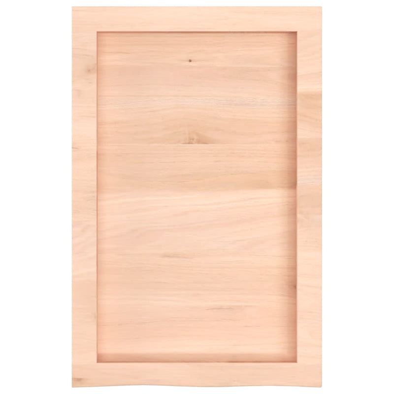 vidaXL kezeletlen tömör tölgyfa fali polc 40x60x(2-4) cm