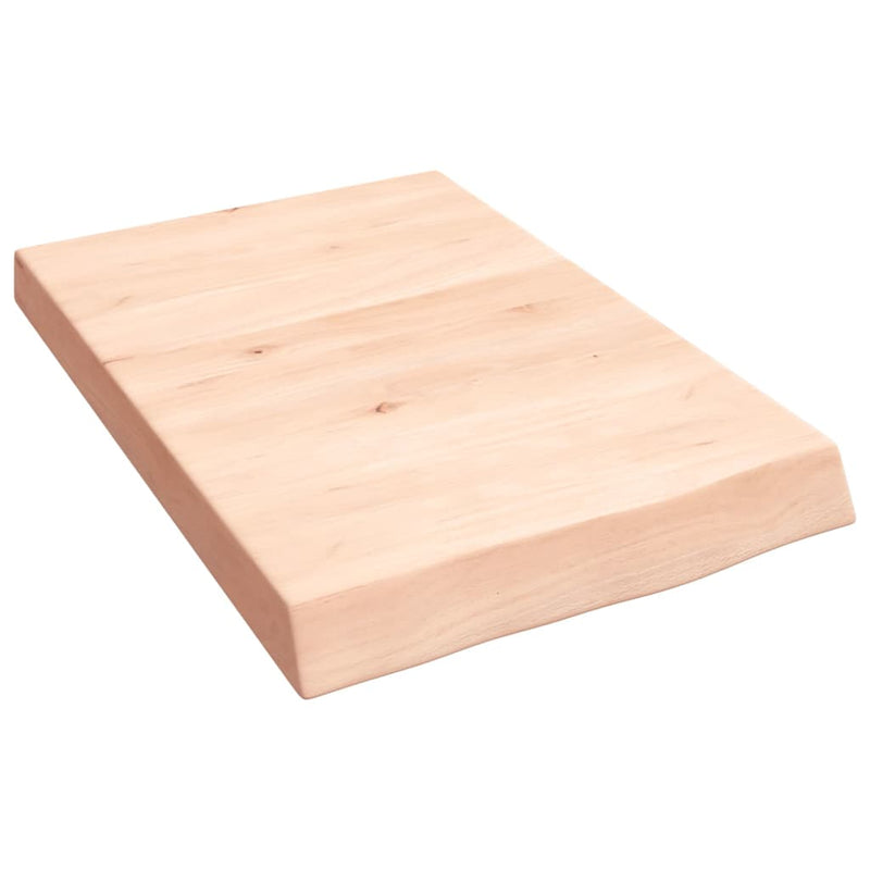 vidaXL kezeletlen tömör tölgyfa fali polc 40x60x(2-6) cm