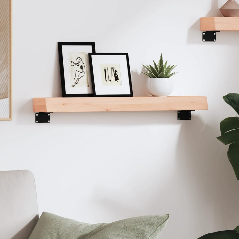 vidaXL kezeletlen tömör tölgyfa fali polc 60x10x6 cm
