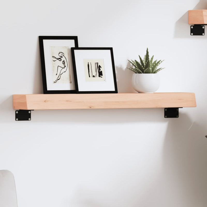vidaXL kezeletlen tömör tölgyfa fali polc 60x10x6 cm