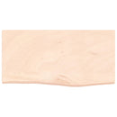 vidaXL kezeletlen tömör tölgyfa fali polc 60x30x2 cm