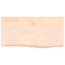 vidaXL kezeletlen tömör tölgyfa fali polc 60x30x(2-6) cm