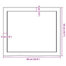 vidaXL kezeletlen tömör tölgyfa fali polc 60x50x(2-6) cm